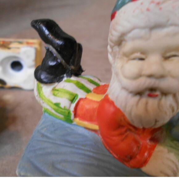 Vintage Santa Express Ceramic Train w/Lights Christmas Village 5 PC Please READ - Picture 8 of 12